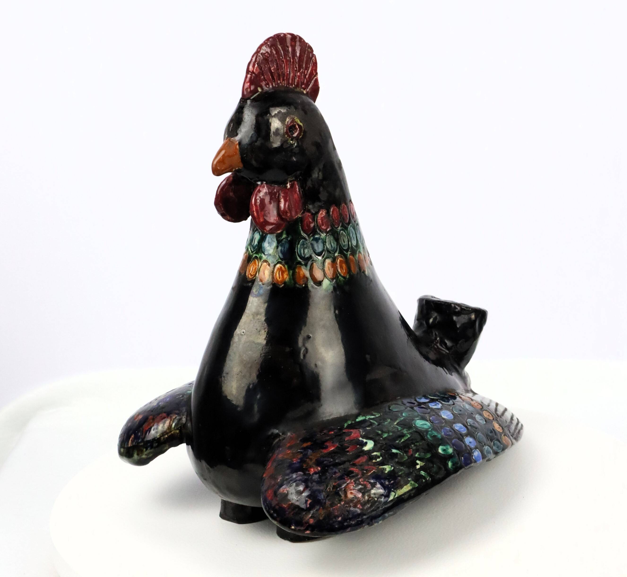 Zoomorphic ceramic vase in the style of Guidette Carbonell