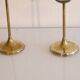 Scandinavian candlesticks in brass and glass