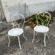 Garden furniture wrought iron old vintage xxeme