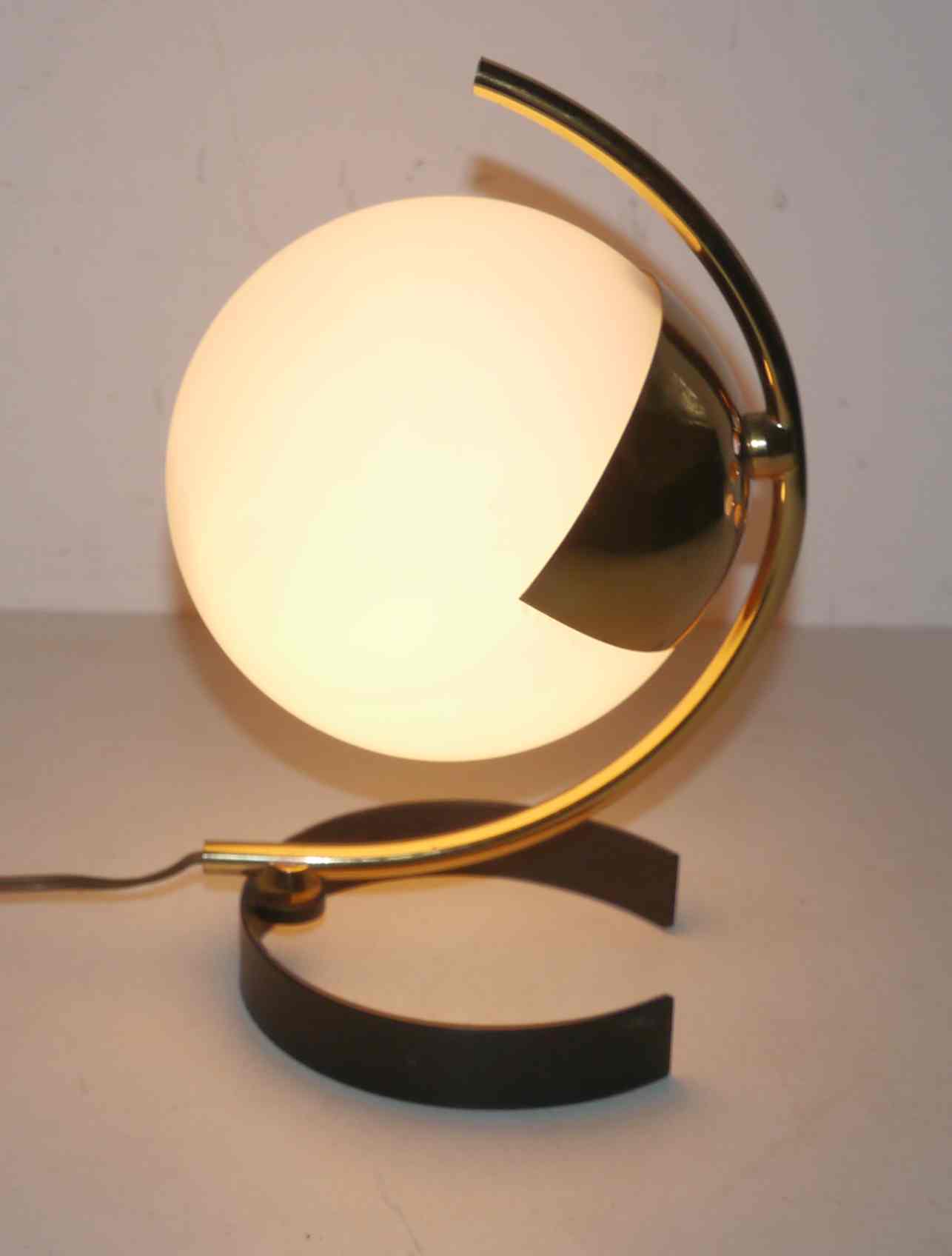 Lamp or wall lamp metal and opaline design 50's years