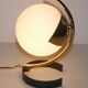 Lampe ou applique métal et opaline design années 50's