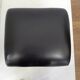 Footrest / stool 1960s with tapered gold legs & faux leather seat