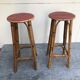 3 rattan bar stools