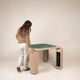 Pierluigi Molinari Lacquered Wood and Green Felt Game Table for Pozzi 1970