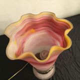 Vase lamp in glass paste and bronze signed Florea SILVIU