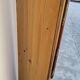 Corner glazed corner cabinet in old cherry wood 1900s