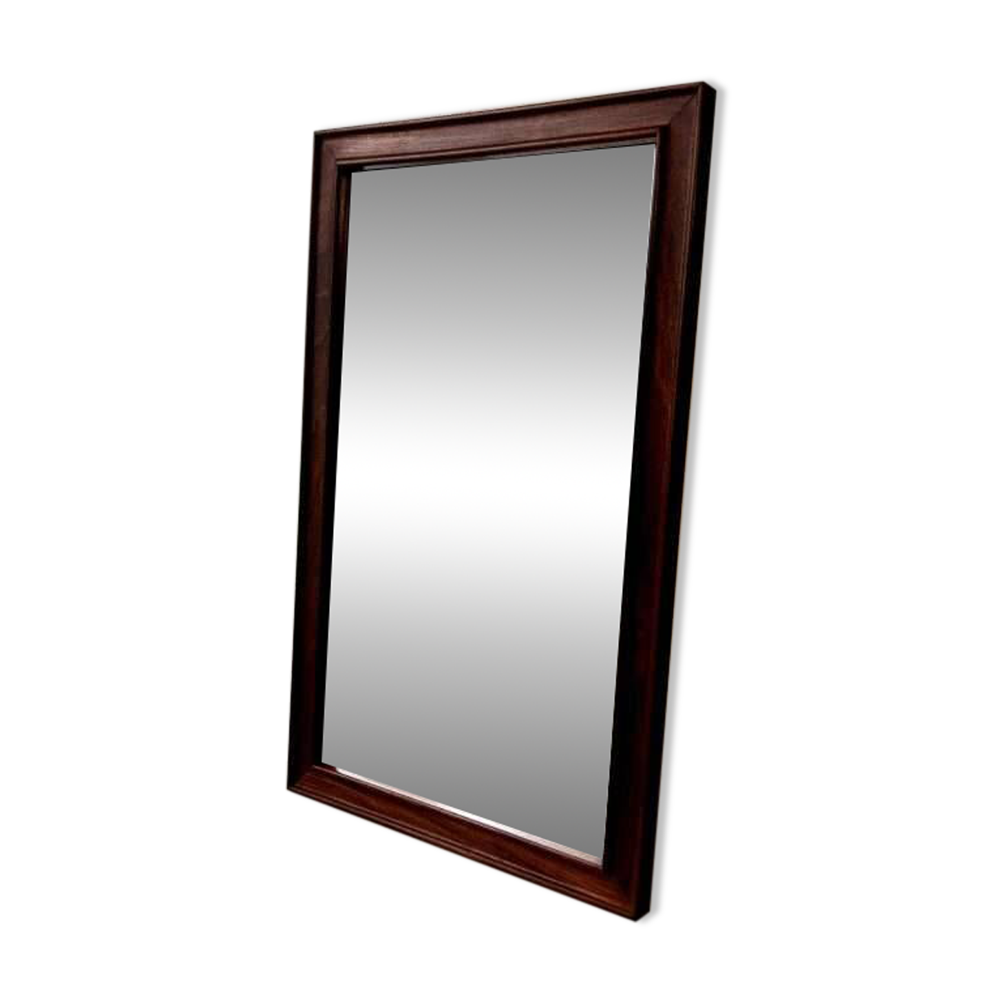 Danish wall mirror from the sixties with a sleek design.