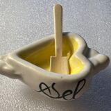 Salière poivrière vintage années 50 - céramique- formes cœurs