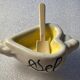 Vintage 50s salt and pepper shaker - ceramic - heart shapes