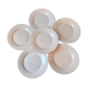 Set of 6 flat plates Digoin Sarreguemines pale pink 50s