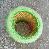 Armchair and stool set in bamboo and braided string