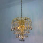 Four-tier cascade teardrop chandelier by Venini, Murano glass, Italy 1970s