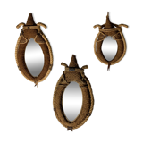 Set of 3 rope mirrors in the spirit of "Audoux and Minet"