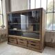 XXL oak display cabinet furniture