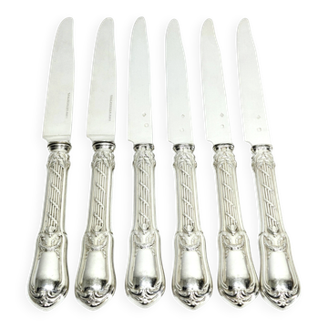 GEORGES FLAKENBERG - 6 SILVER FRUIT KNIVES