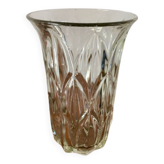 Large faceted flared art deco vase