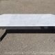 Vintage chrome metal coffee table and white marble top - 70s