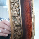 Miroir gravé vintage 1920 - 52x67cm