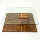 Table basse vintage de Smania en bois de ronce