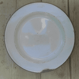 White plates in enamelled sheet metal
