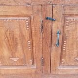 Antique wooden sideboard with 4 doors