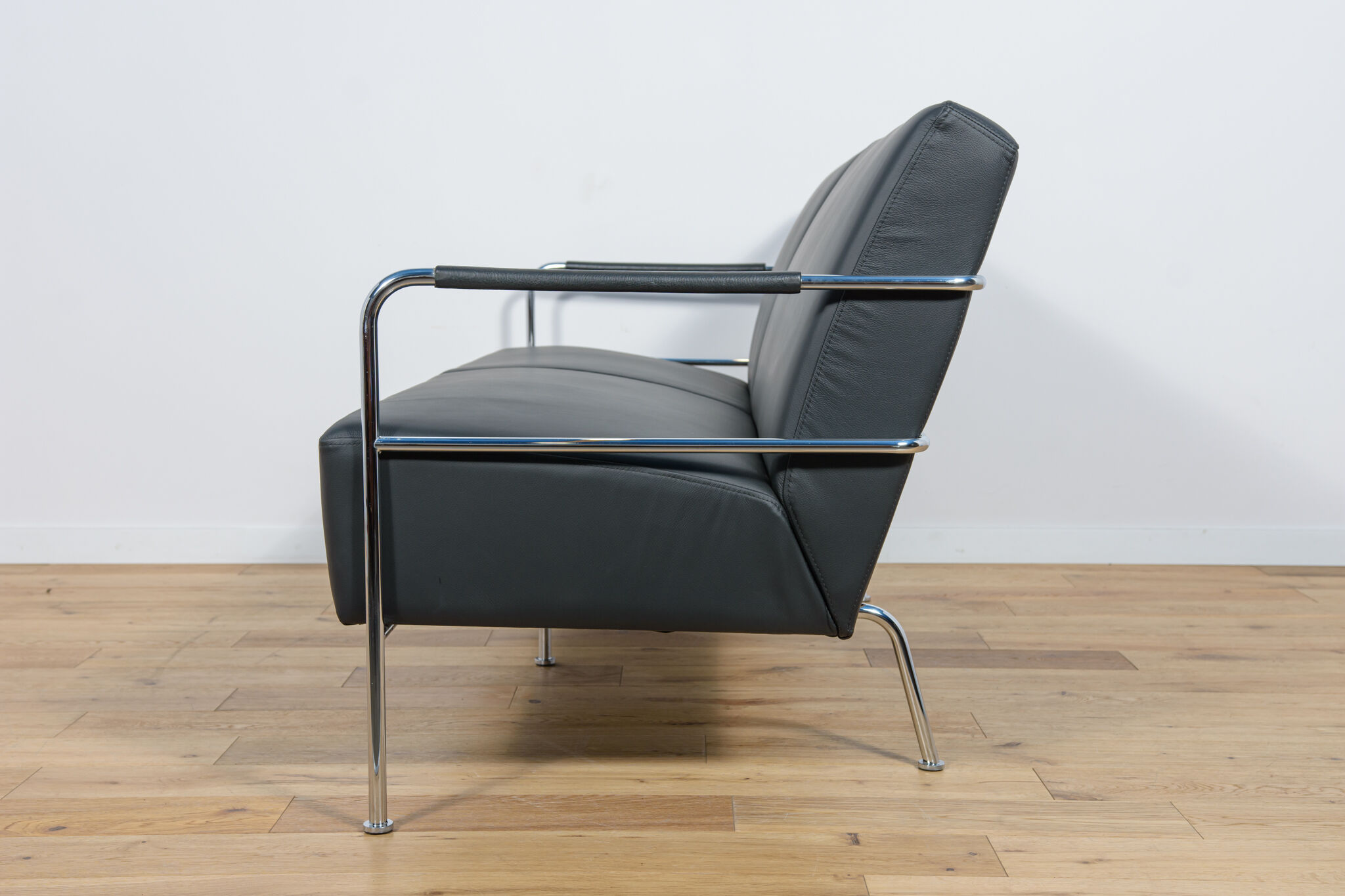 Swedish Leather Sofa and Armchair by Gunilla Allard for Lammhults, 1990s, Set of 2