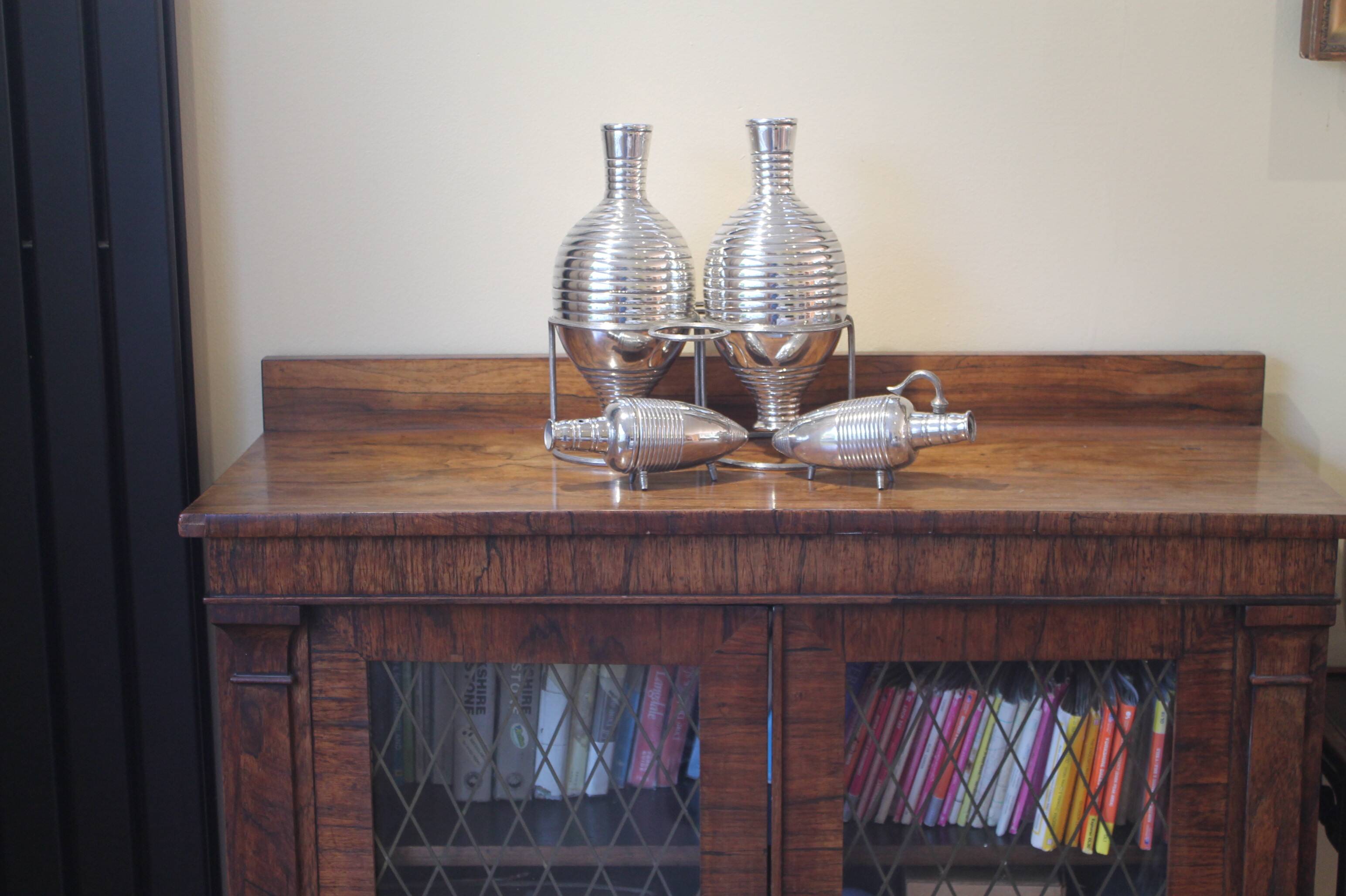 Carafe Art Déco en argent massif Calegaro italien