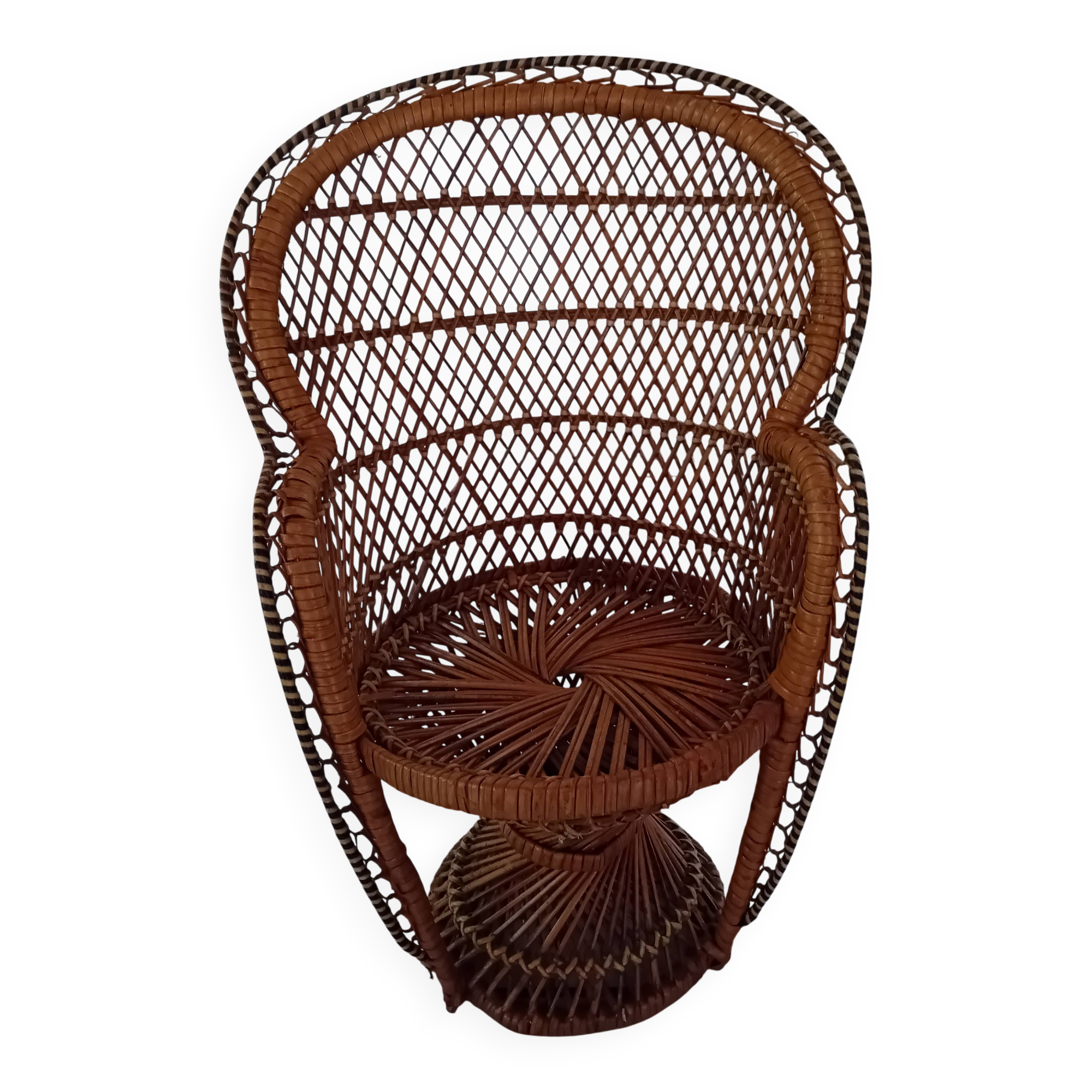 Petit fauteuil en rotin