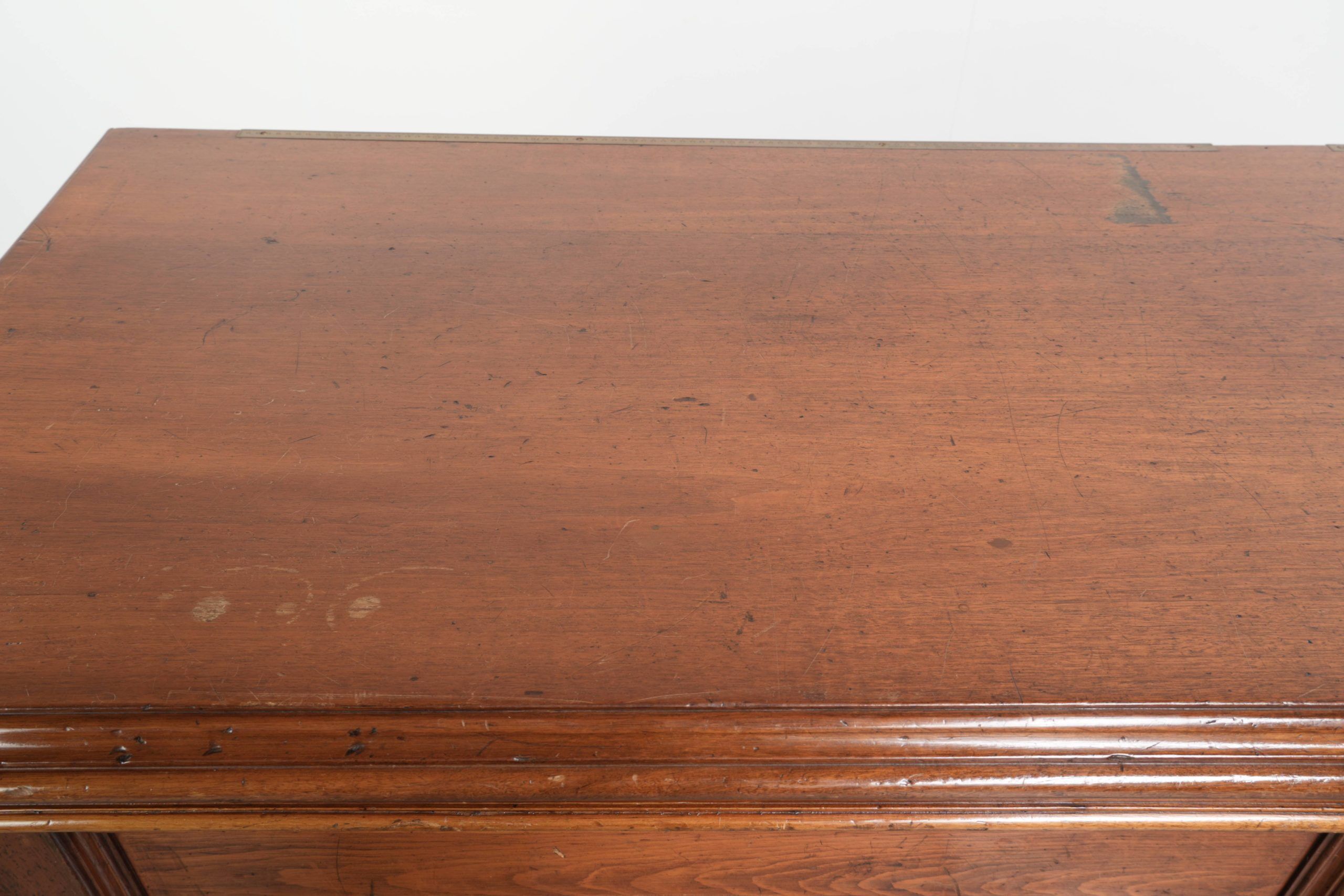 Large antique English shop counter / fabric counter from the 19th century