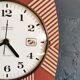 Silent rectangular vintage wall pendulum clock "Copper pink junghans"