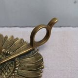 Gold metal candle holder