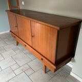 Teak buffet Gaston fish 1960s