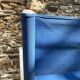 Folding canvas armchair by the sea La Baule 1960s