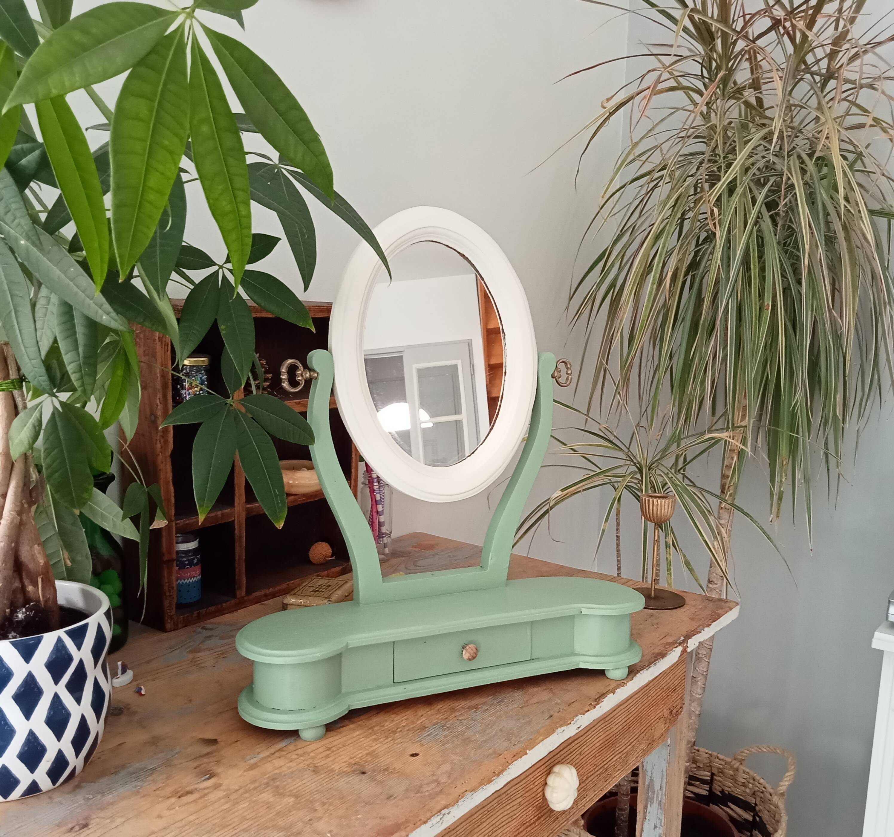 Vintage psyche table mirror 70s/80s