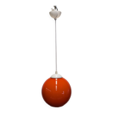 Suspension boule en opaline orange années 60/70