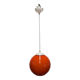 Orange opaline ball pendant light from the 60s/70s