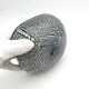Murano Seguso Sommerso Silver Leaf Bowl 16cm 2.5kg Art Glass