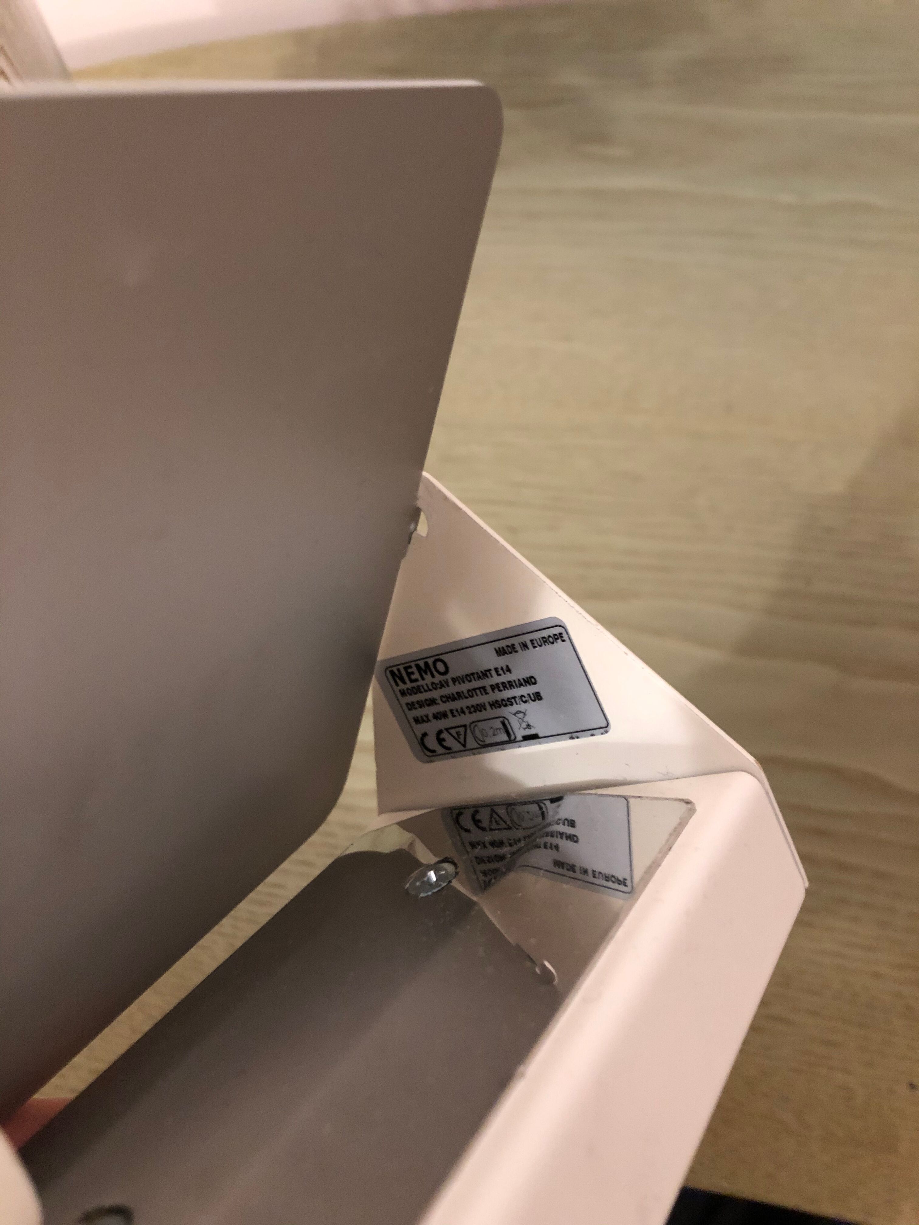 Charlotte Perriand design swivel sconce, Nemo