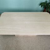 80's travertine coffee table