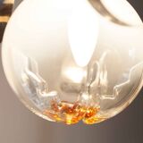 Murano glass globe pendant light, Maazzega edition, Italian design