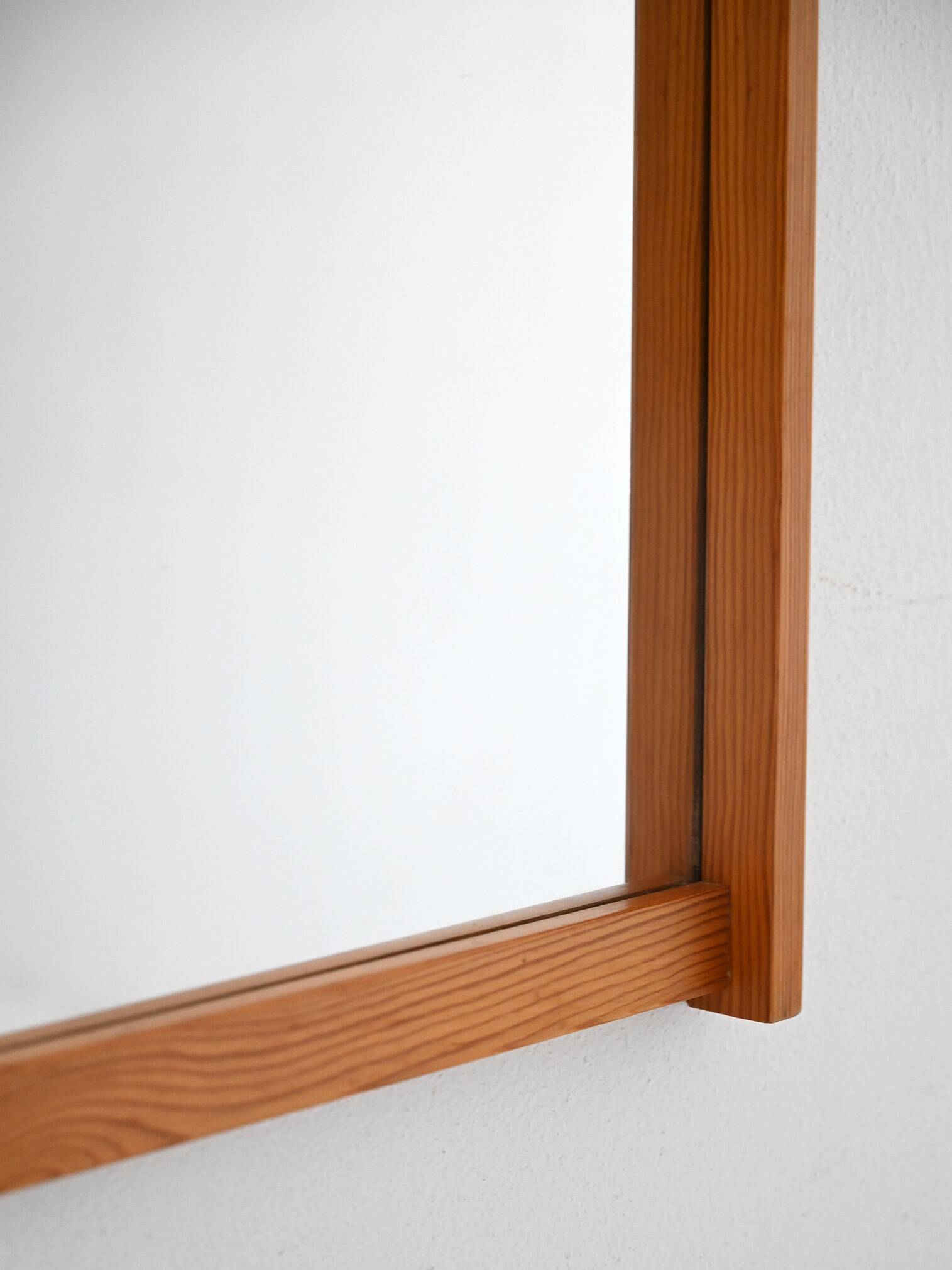 1960s Scandinavian vintage mirror in pine