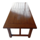 Large rectangular dining table in solid oak in a neo-rustic style.