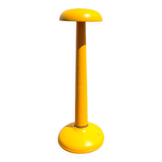 Antique yellow milliner hat stand