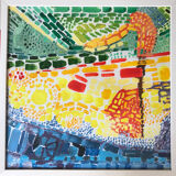 Acrylic on paper by odile trampont (1944). in the garden, 2008