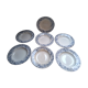 7 hollow plates old blue décor