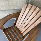 2000s pine Adirondack armchair