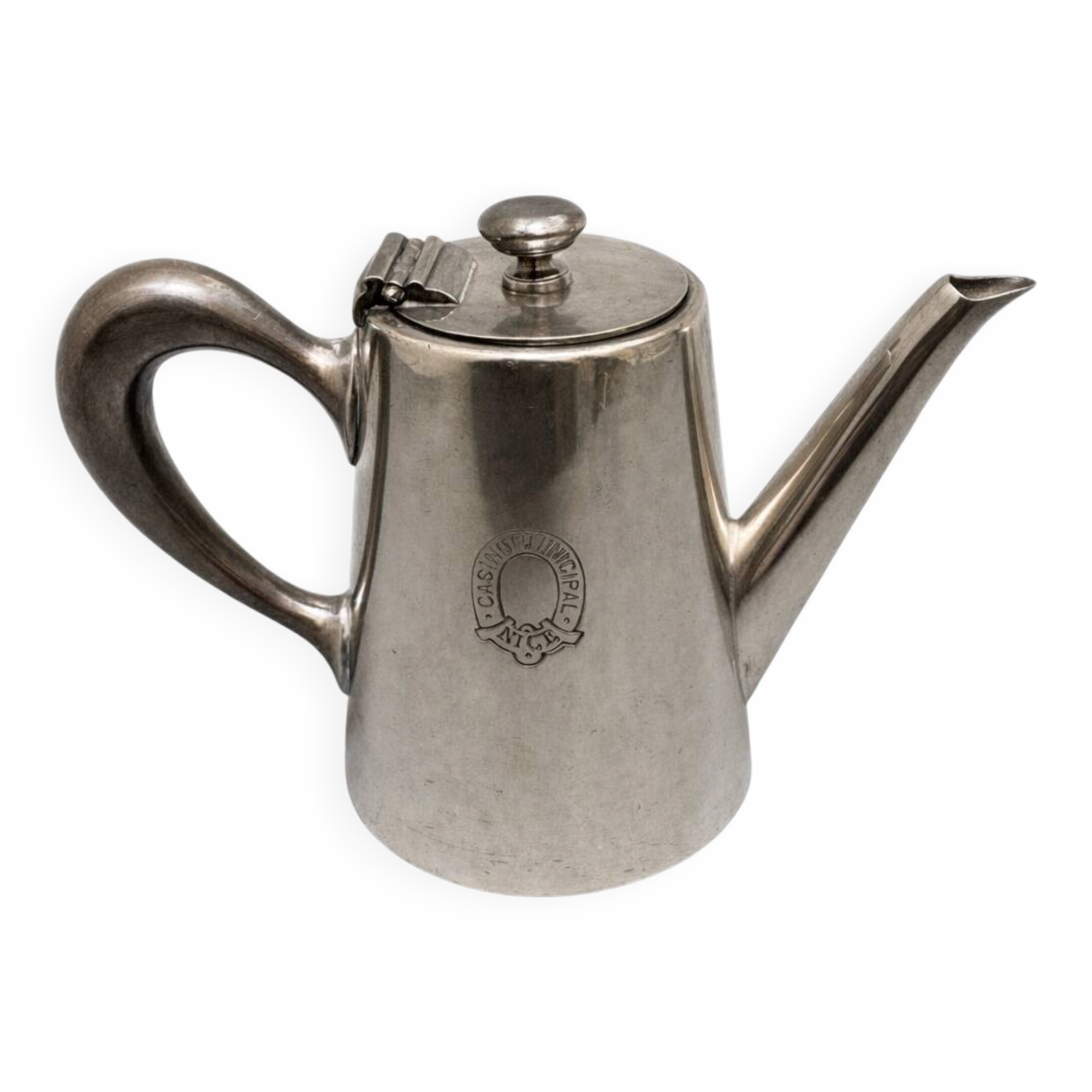 Small Silver Metal Coffee Pot Christofle - Nice Municipal Casino