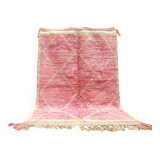 Handmade Moroccan wool rug size 150 x 250 cm pink