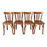 4 chaises bistrot années 50 type Baumann