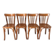 4 chaises bistrot années 50 type Baumann